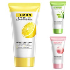 1 pieza Jabón facial para el cuidado de la piel Limpiador facial Suavizante Fruta Perfumado Suave