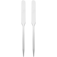 2 Piezas Volteador de Sartenes de Metal Espátula de Maquillaje Espátula Facial Base