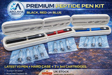 3 x Cartuchos y Último Modelo V3 Belleza Péptido Pluma Cuerpo + Estuche Blanco Set