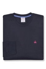 Camiseta Brooks Brothers Azul Marino/Rojo Manga Larga Cuello Redondo, L Grande BB-1907