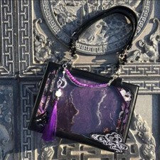 Bolso de mano estilo chino Bolso de hombro para mujer Bandolera Bolso de mano PU Itabag
