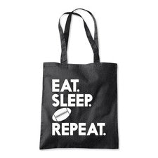 Bolso de compras Eat Sleep Rugby Repetición Playa Shopper