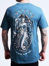 Camiseta premium de manga corta estilo tatuaje sirena Sullen Sea Spoils para hombre