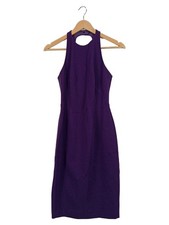 Vestido Karen Millen mujer talla 36 morado cuello halter elegante