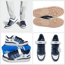 [GX7066] Zapatillas informales Forum bajas originales azules escarcha/blancas para hombre