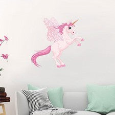 Calcomanías de pared de dibujos animados pegatina collage gratis hágalo usted mismo decoración del hogar unicornios vola