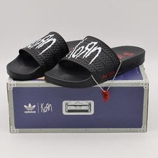 IH3753 Korn Adidas Adilette Calzado Negro Blanco Mejor Escarlata (Hombre)