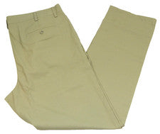 Pantalones chinos para hombre NUEVO Club Room beige etiqueta frontal plana 40Tx36 medida talla 41x35