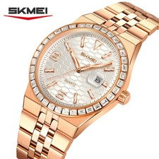 SKMEI Hombre Reloj de Cuarzo Acero Reloj de Pulsera con Calendario Hombre Reloj de Negocios Regalos