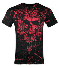 Camiseta para hombre Xtreme Couture By Affliction VICTORIA calavera motociclista MMA negra S-5XL