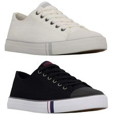 Zapatillas deportivas Ben Sherman Dorset Lo de lona para hombre espuma viscoelástica negras o blancas