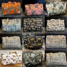 Bolsas de equipaje acolchadas de algodón Indian todo color tigre viajes, compras, EE. UU.