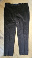 Pantalones Ralph Lauren Frente Plano Para Hombre 40Wx32 Algodón Marrón Chocolate. NUEVO con etiquetas
