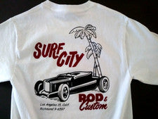 Camiseta Surf City Rod y Rat Rod Personalizada Cultura Personalizada Estilo Vintage Hot Rod