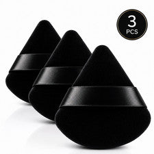 Licuadora de maquillaje facial suave soplado polvo terciopelo triángulo 3 piezas vendedor del Reino Unido
