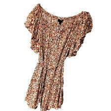 Nuevo con etiquetas Vestido Rachel Zoe Babydoll Campesino Borla Volantes BoHo Cottagecore Para Mujer S