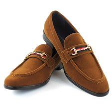 CAMEL Terciopelo Hebilla Sin Cordones Mocasines Para Hombre Vestido Moda Zapatos Informales PUCCI