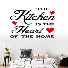 Calcomanías de pared de cocina corazón rojo PVC impermeables extraíbles pegatinas de pared decoración del hogar
