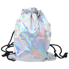 Mochila con cordón brillante personalidad 1 pieza para mujer bolso con cordón moda