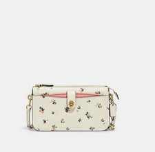 Mensajero Coach Para Mujer Noa Pop Up Latón/Tiza Multi Estampado Floral (C5874) - Nuevo