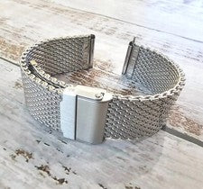 Correa de reloj de malla de tiburón de alta resistencia de 2,5 mm pulsera milanesa de acero 18 20 22 mm