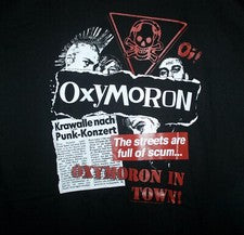 Camisa Oxymoron Band The Streets Are Full Of Scorm Negra Todas las Tallas Unisex