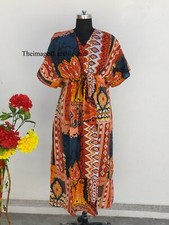 Vestido kimono caftán floral indio multicolor Maxi Gown US