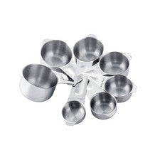Juego de 7 cucharas medidoras para hornear utensilios de cocina de acero inoxidable