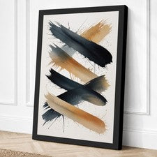 Impresión en lienzo minimalista trazos gestuales arte de pared decoración del hogar listo para colgar