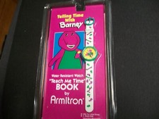 Telling Time With Barney Armitron Watch Teach Me Time Book 1993 Nuevo en paquete