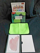 Rena Chris Gua Sha Herramienta Facial Piedra de Jade Natural Masaje Facial y Corporal Set Belleza