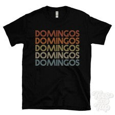CAMISETA DOMINGOS ESTILO RETRO REPETIDO Hombre y Mujer Novedad Genial Nombre Regalo