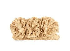 Bolso de Mano JASON WU Rosa Floral Appliqye Rafia Paja Marco Mujer - Natural~