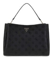 Bolso de mano GUESS Tisha Girlfriend negro con logotipo