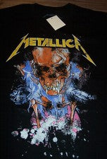 Camiseta ESTILO VINTAGE METALLICA SKULL Banda Metal PARA HOMBRES XL NUEVA PUSHEAD