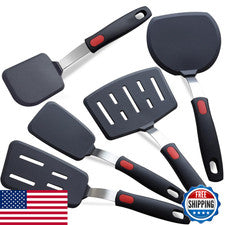 Juego de espátulas de silicona Kakamina Turner paquete de 5 espátulas para utensilios de cocina antiadherentes 600F