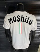 Camiseta italiana gráfica para hombre elegante logotipo vibrante estilo suave moda moshito