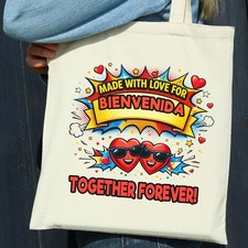 BIENVENIDA Bolso de Mano Personalizado Regalo San Valentín Cumpleaños Navidad