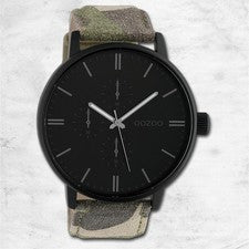 Oozoo Reloj de Pulsera Mujer Relojes Analógico Cuero Verde Braun