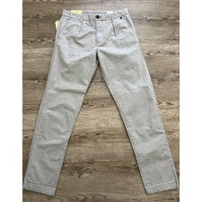 Pantalones chinos cónicos plisados Selected Homme Heritage para hombre 31x34 gris popelina nuevos con etiquetas