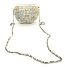 bolso de mano de moda para mujer madreperla de metal bolso sin asas