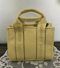BOLSO DE MANO/BROSSBODY DE MUJER MADDEN NYC DOBLE ASA - AMARILLO MANTEQUILLA - ¡NUEVO CON ETIQUETAS!