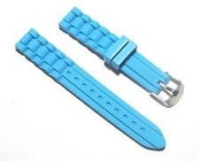 Nueva correa de reloj de goma de silicona de 22 mm - azul claro