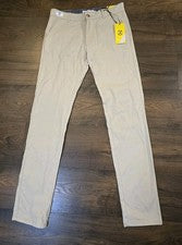 CXL Christian Lacroix Hombres 30x32 Caqui Chinos Calce Ajustado Pantalones Nuevos con Etiquetas Diseñador Informal