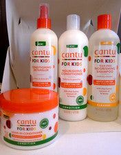 Cantu para niños conjunto de régimen de cuidado del cabello champú de gran tamaño, acondicionadores desenredantes