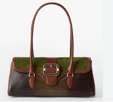 BRAHMIN Dayan Croc Cuero Repujado Mujer Cartera + Bolsa Polvo Samba Highgate