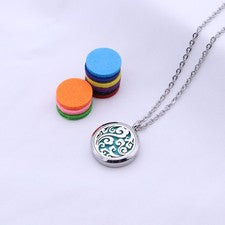 Medallón de perfume colgante aceite esencial joyería para mujer collar de goteo