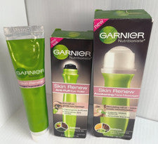 Masajeador facial GARNIER Skin Renew Awakening, rodillo de ojos + crema regeneradora