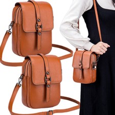 Mujeres Marrón Pequeño Multifuncional Bandolera Hombro Teléfono Bolsos Bolso Cartera