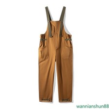 Ropa de Trabajo American Retro Suelto BF Pierna Recta Overall Amikaji Pantalones Largos para Hombre
